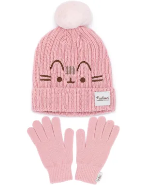 Pusheen The Cat Ladies Knitted Hat and Gloves Set