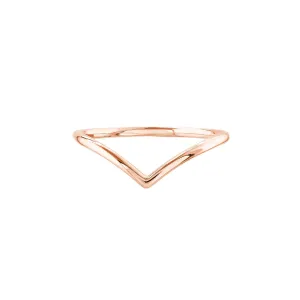 14k Rose Gold Chevron Ring