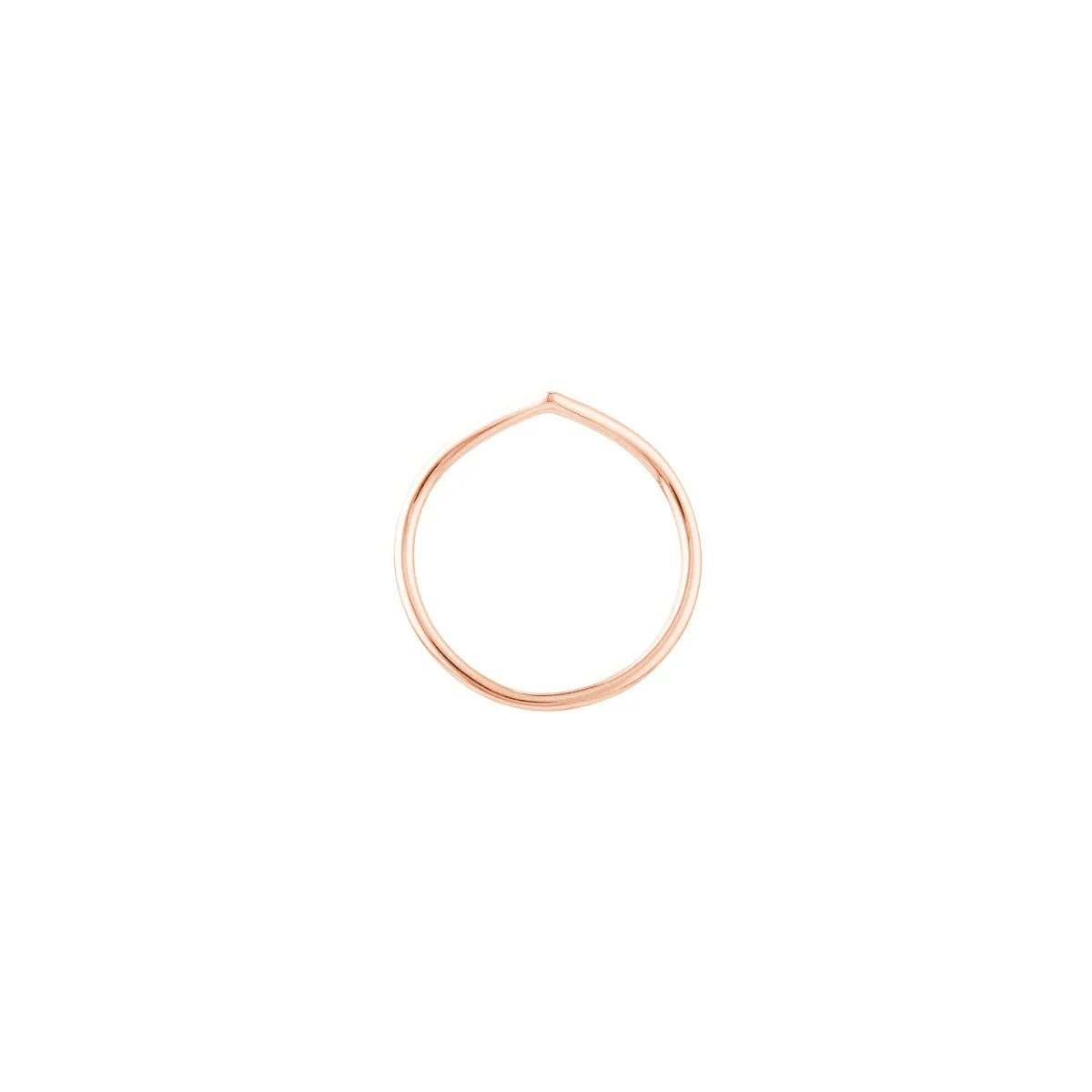 14k Rose Gold Chevron Ring