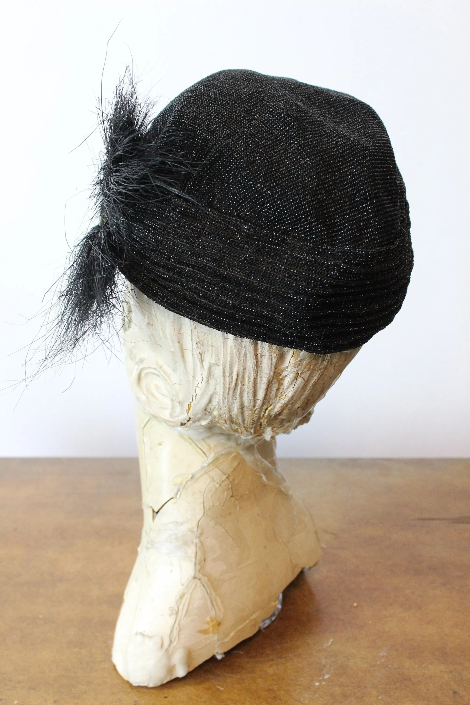 1920s LUREX ART DECO clip cloche hat | new fall