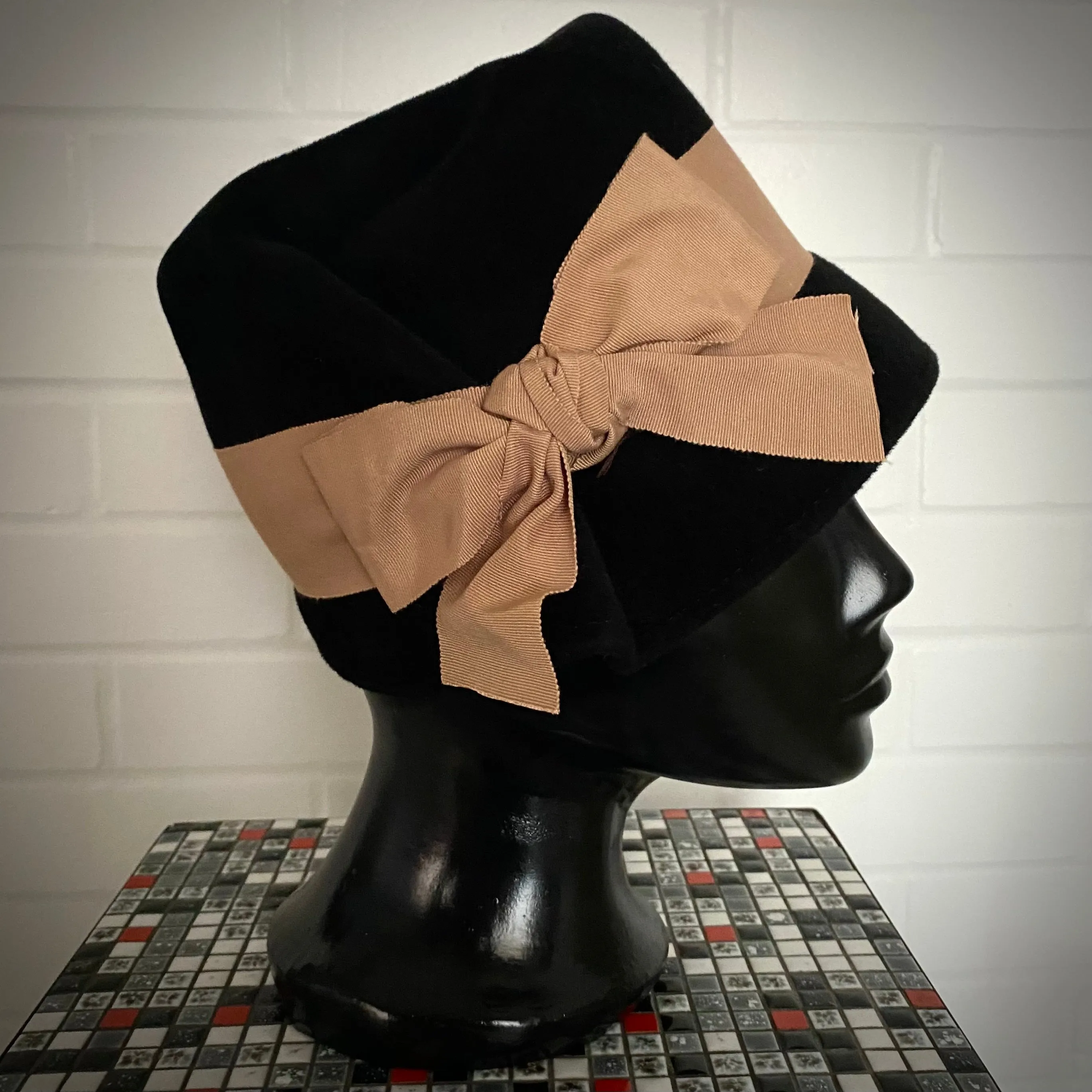 1960s Cloche Velour Hat