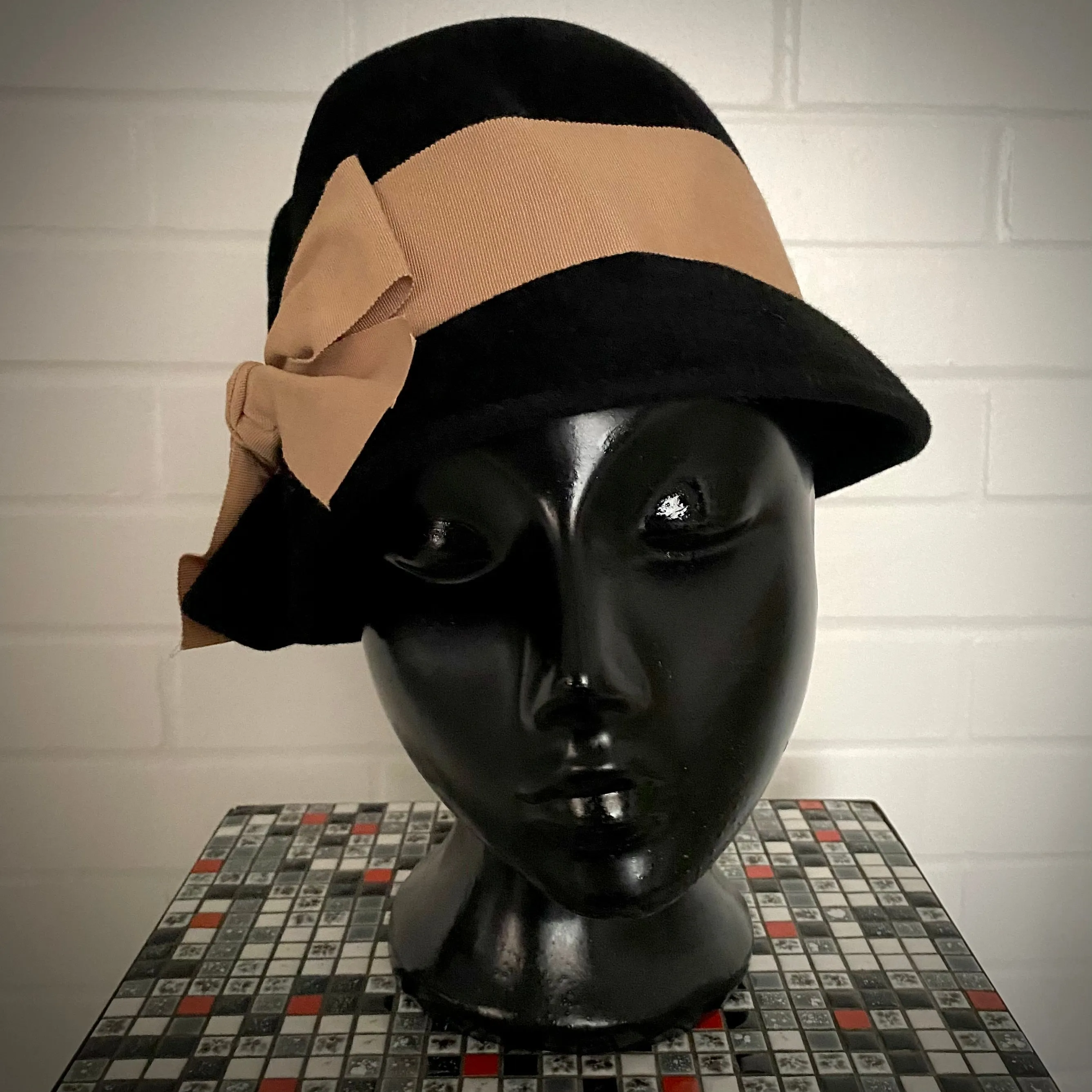 1960s Cloche Velour Hat