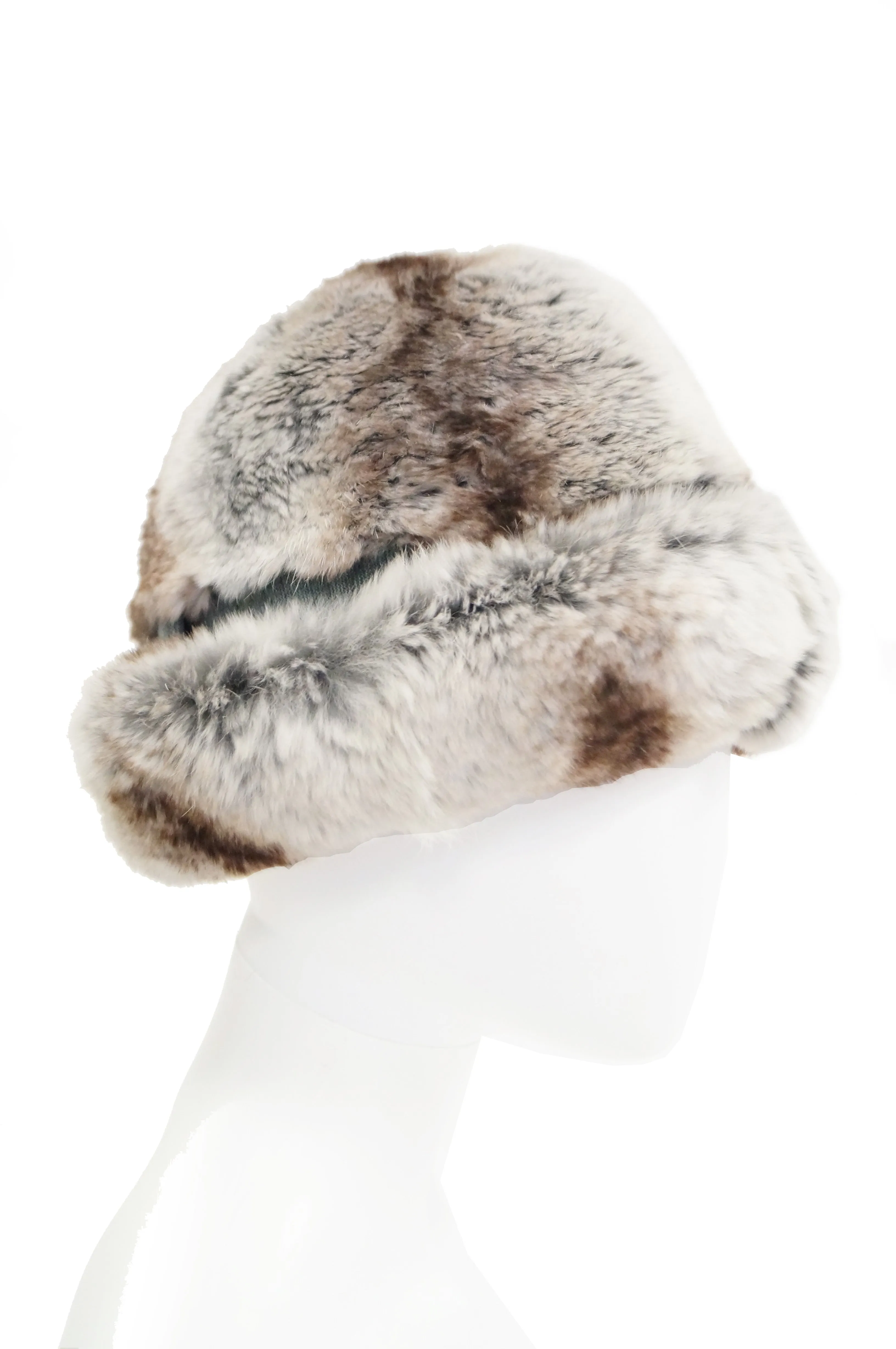 1960s Dior Chapeau Chinchilla Hat with Grossgrain Detail