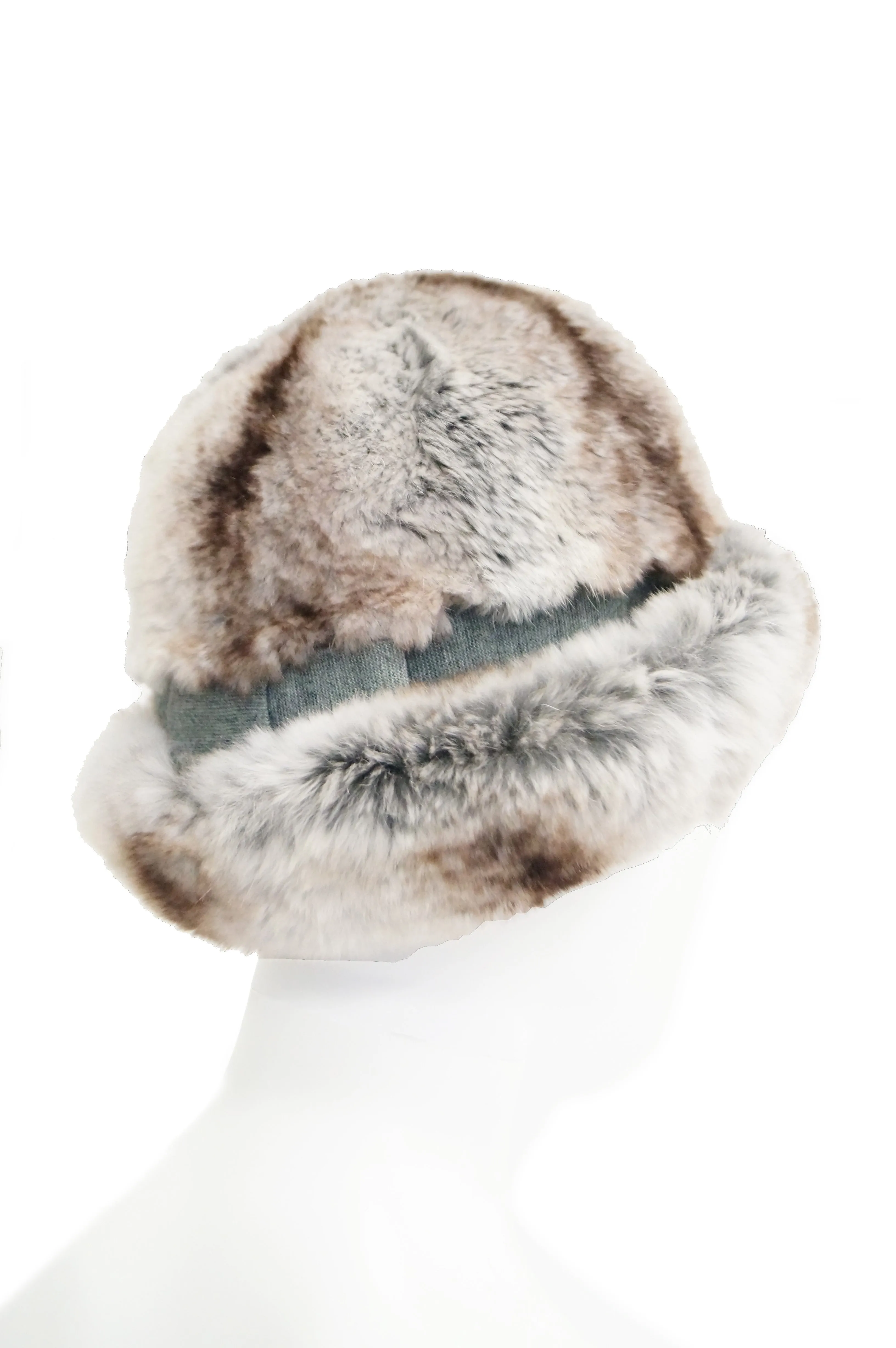 1960s Dior Chapeau Chinchilla Hat with Grossgrain Detail