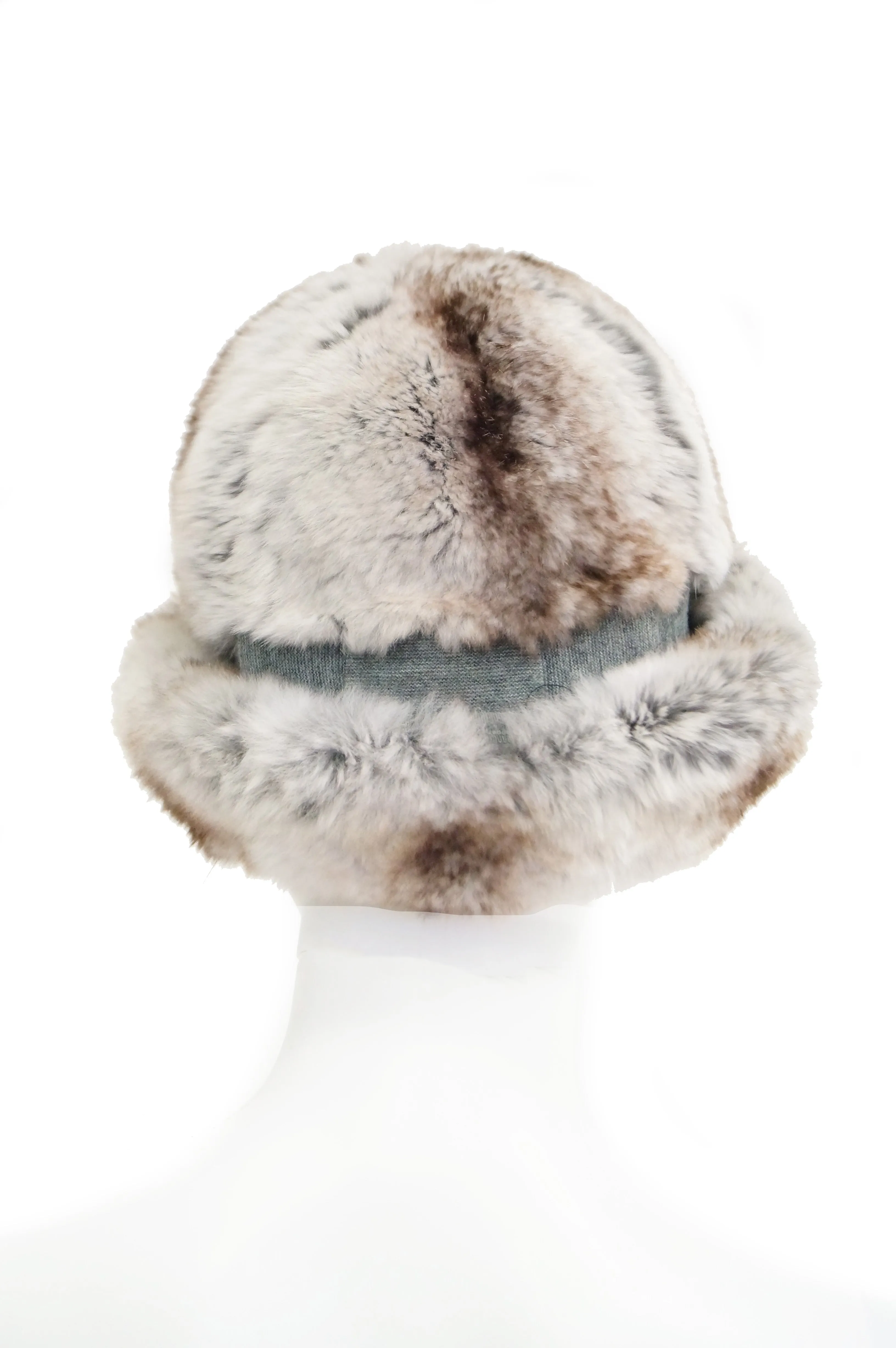 1960s Dior Chapeau Chinchilla Hat with Grossgrain Detail