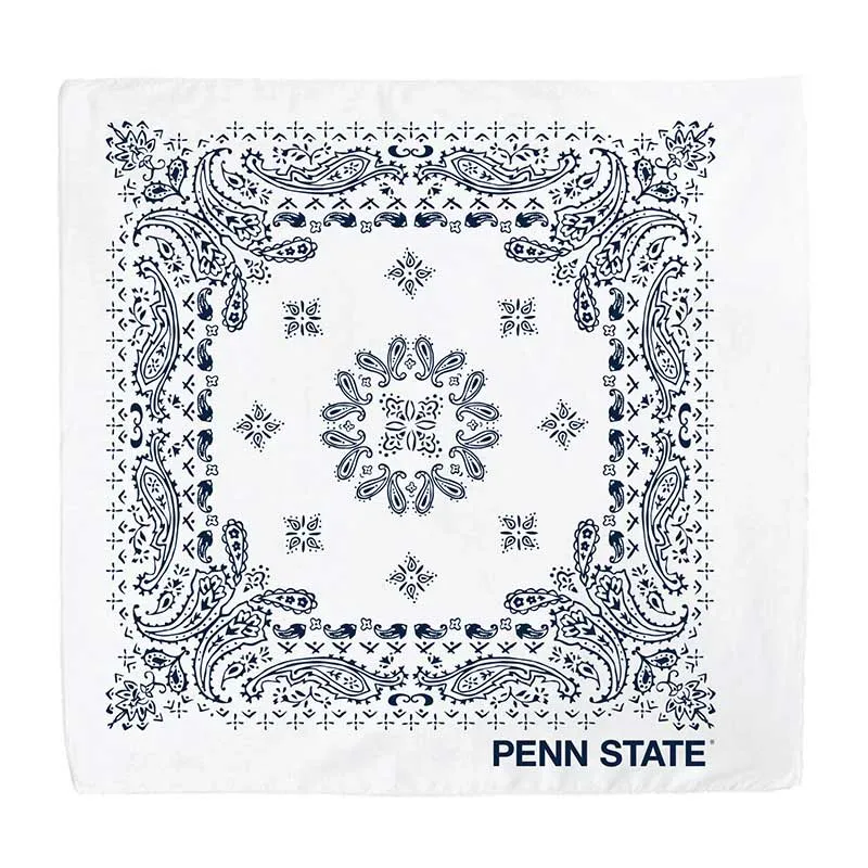 22" x 22" Penn State White Bandana