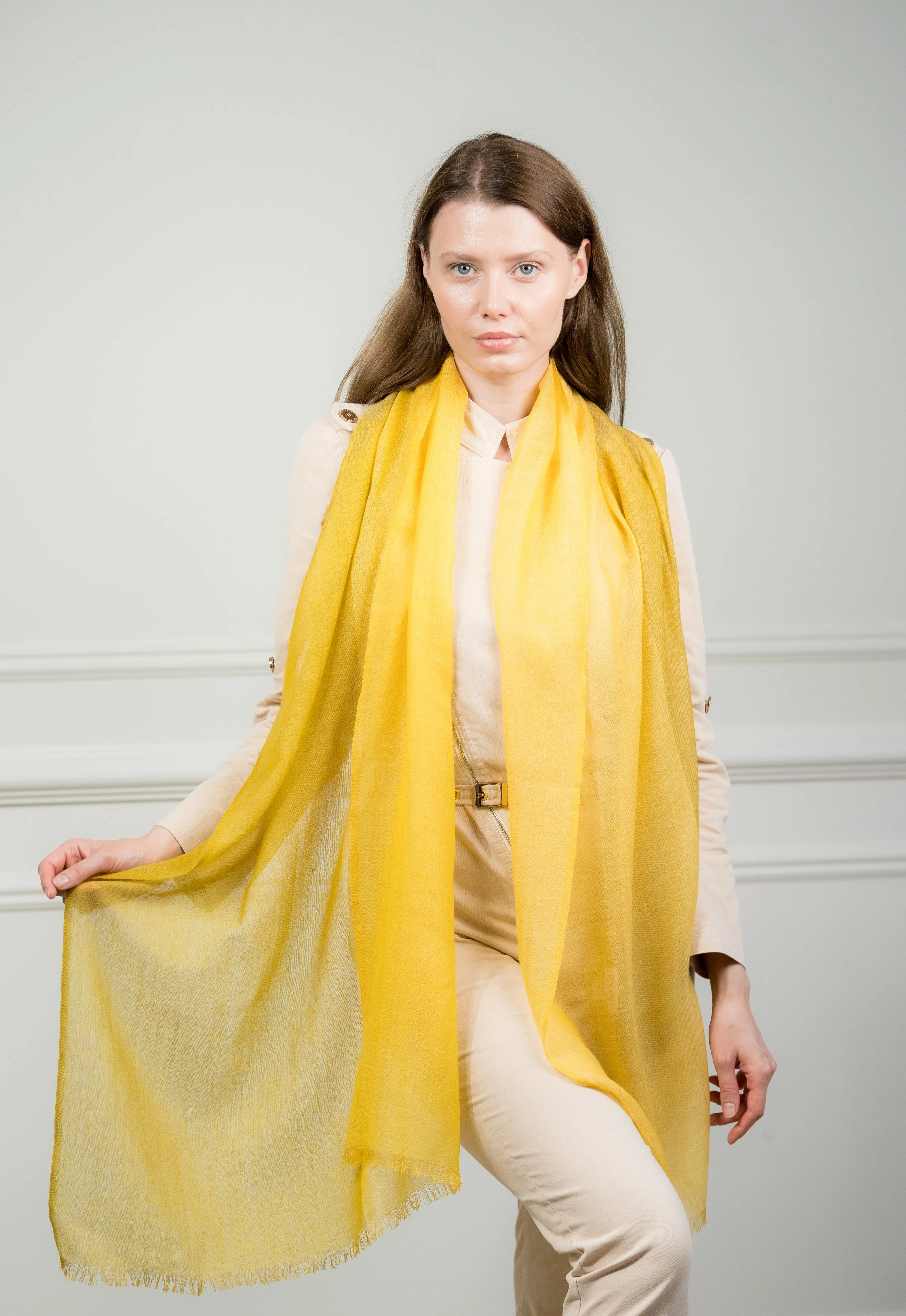 4 Color Block Lemon Scarf