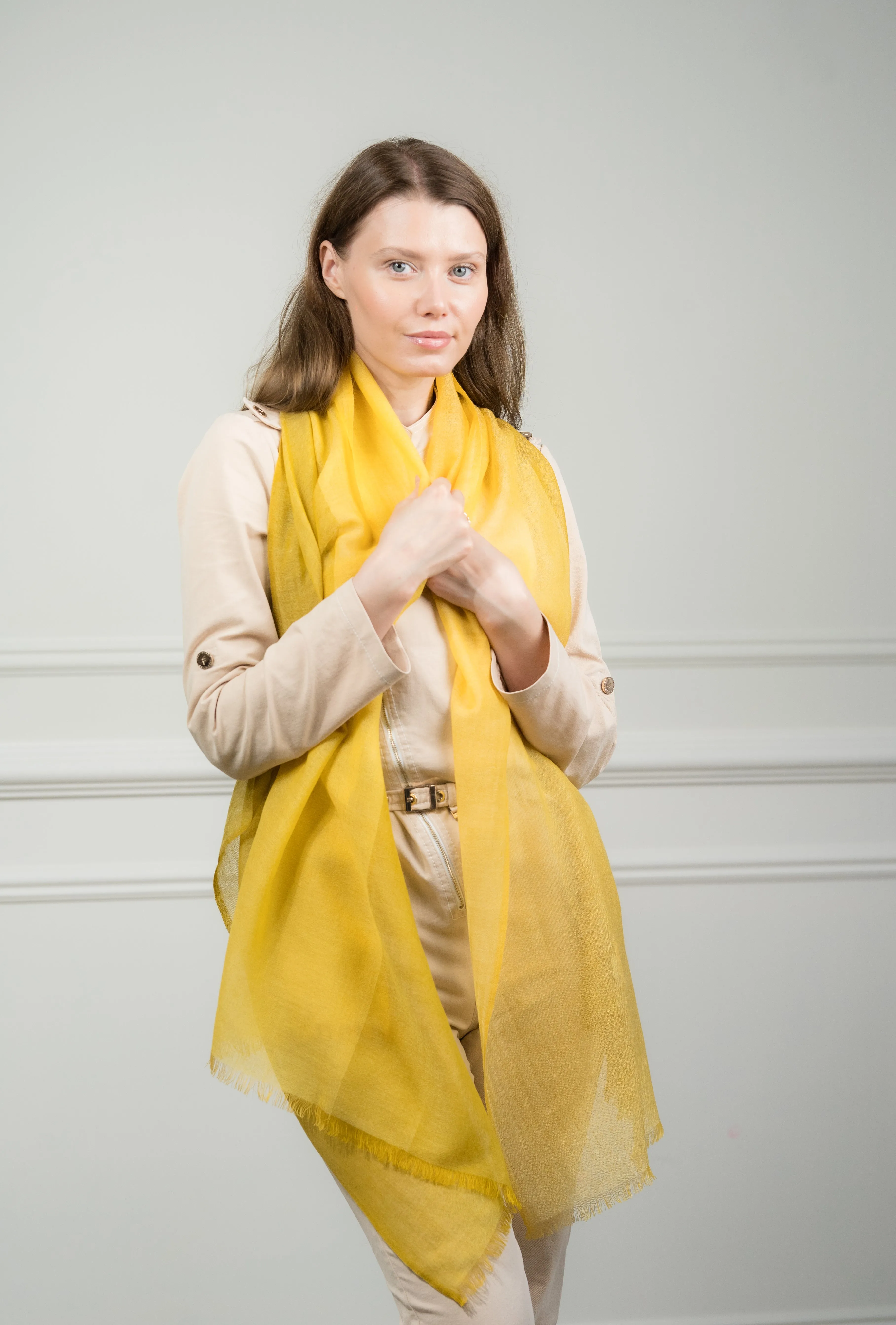 4 Color Block Lemon Scarf