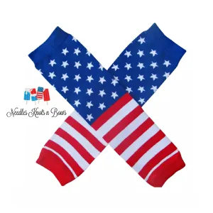 American Flag, Star & Stripes Patriotic Leg Warmers, 4th of July