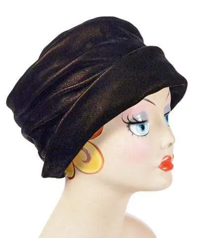 Ana Cloche Hat Style - Velvet in Black / Gold