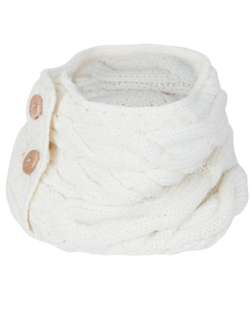 Aran Merino Wool Button Snood