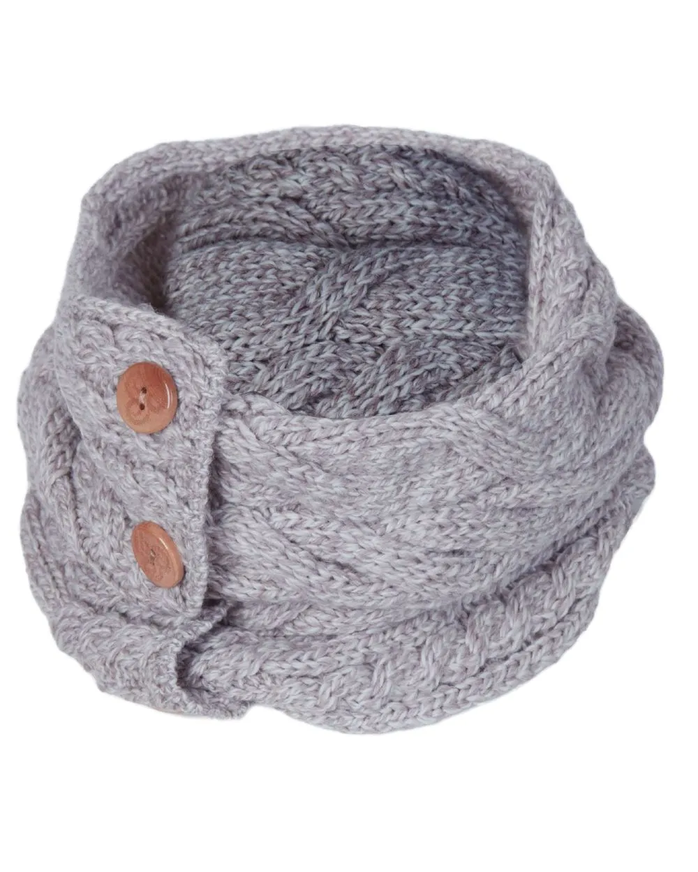 Aran Merino Wool Button Snood