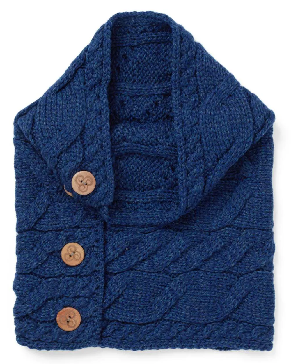 Aran Merino Wool Button Snood