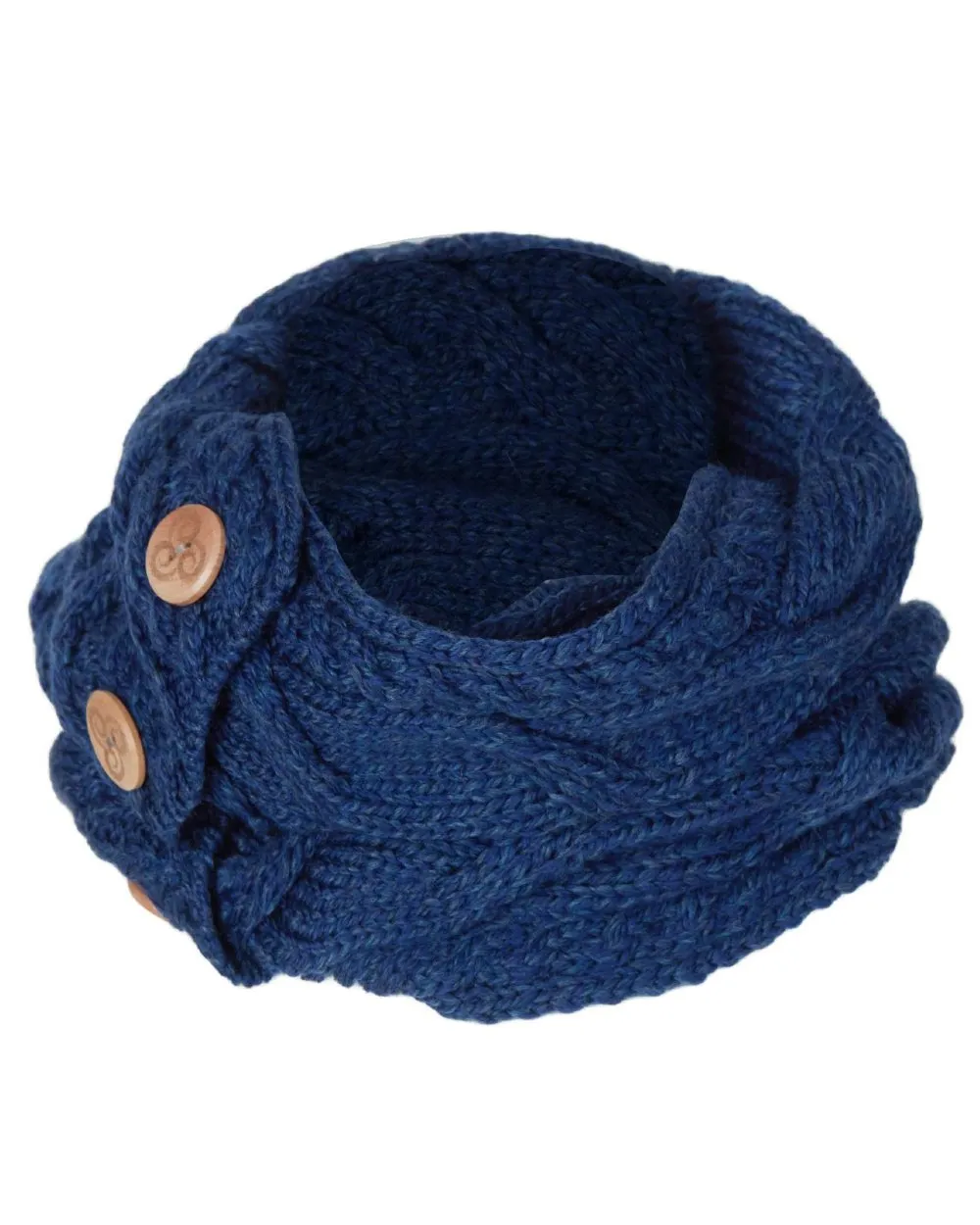 Aran Merino Wool Button Snood