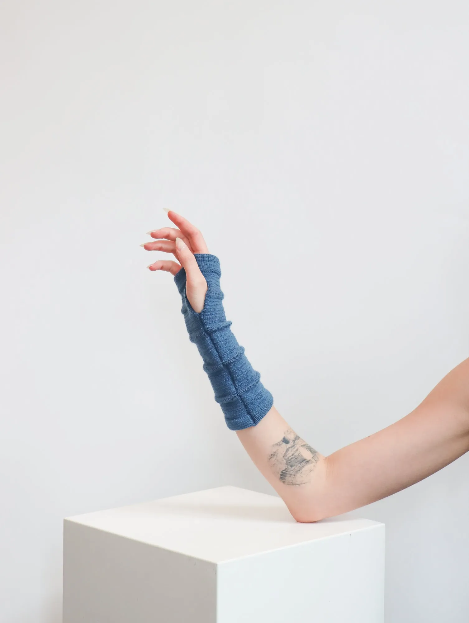 Arm Warmers in Cerulean by ELLS Knitwear