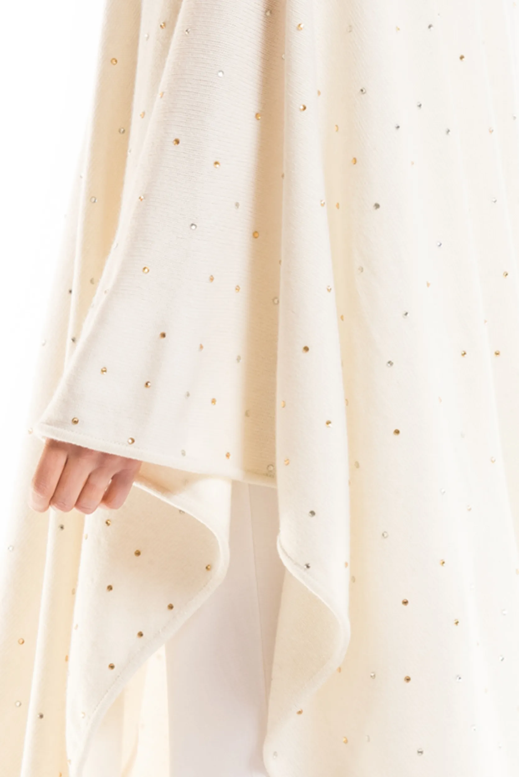 AVALON JEWELLED CASHMERE CAPE WINTER WHITE