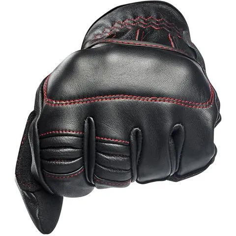 Biltwell Belden Leather Gloves - Redline