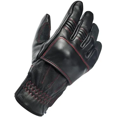 Biltwell Belden Leather Gloves - Redline