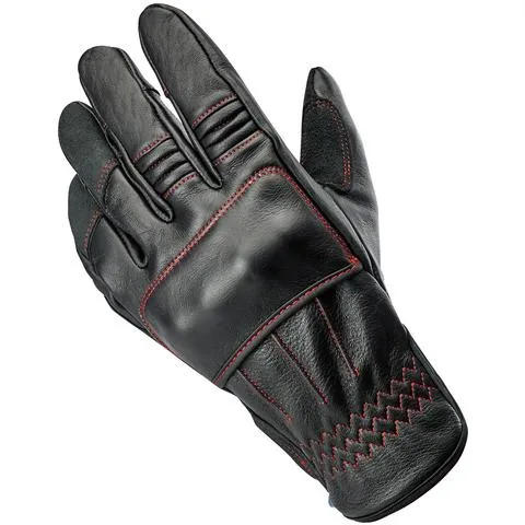 Biltwell Belden Leather Gloves - Redline