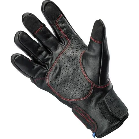 Biltwell Belden Leather Gloves - Redline