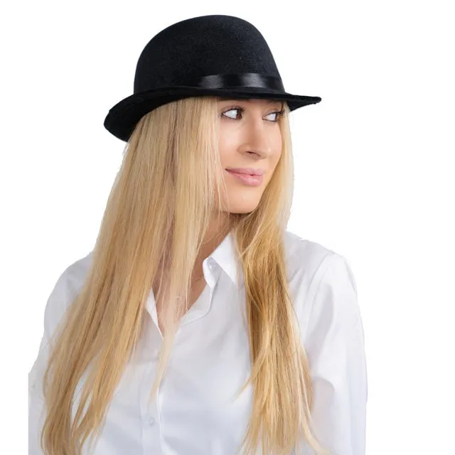 Black Derby Bowler Hat