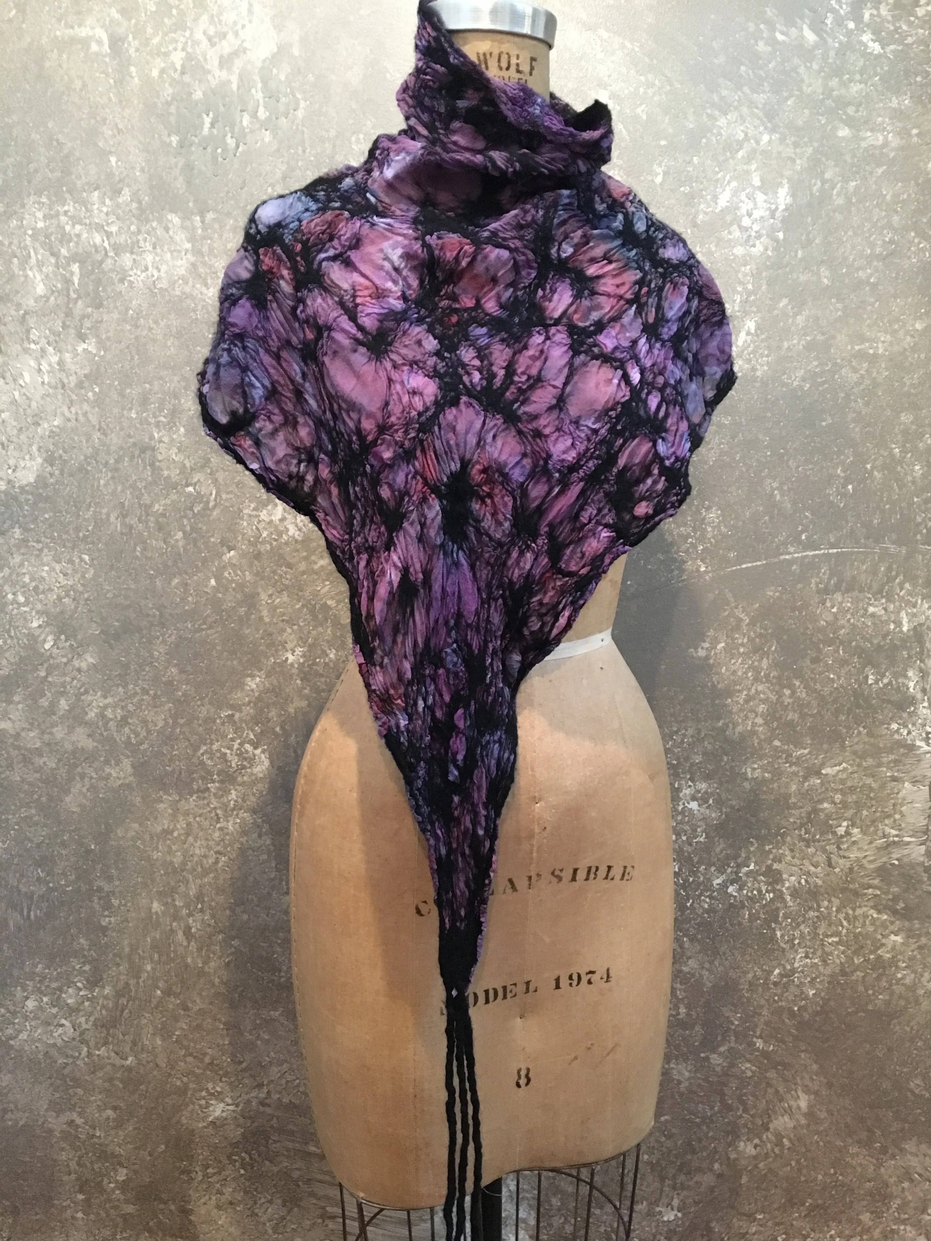 BlckBts Purple Collared Shawl