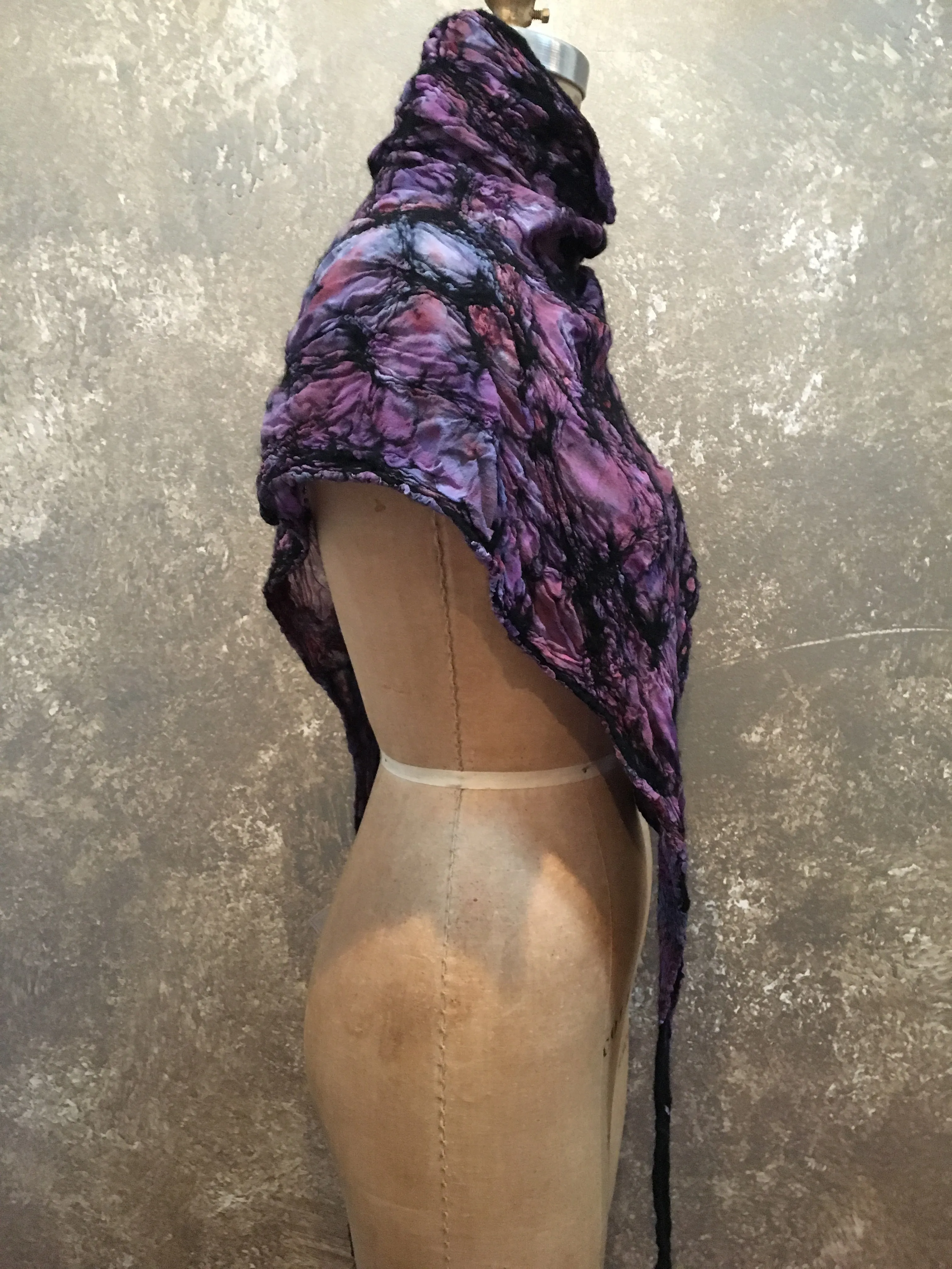 BlckBts Purple Collared Shawl