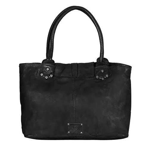 Bordeaux Distressed Rivet Bowler Bag