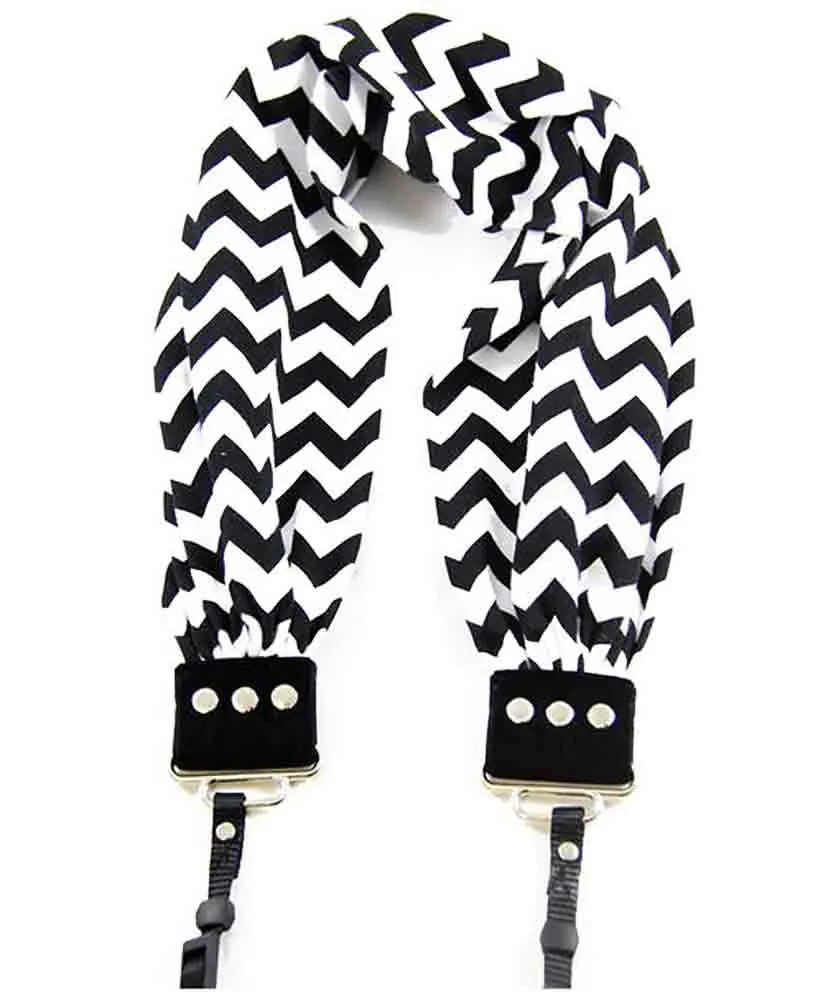 Capturing Couture Scarf Strap Chevron Black