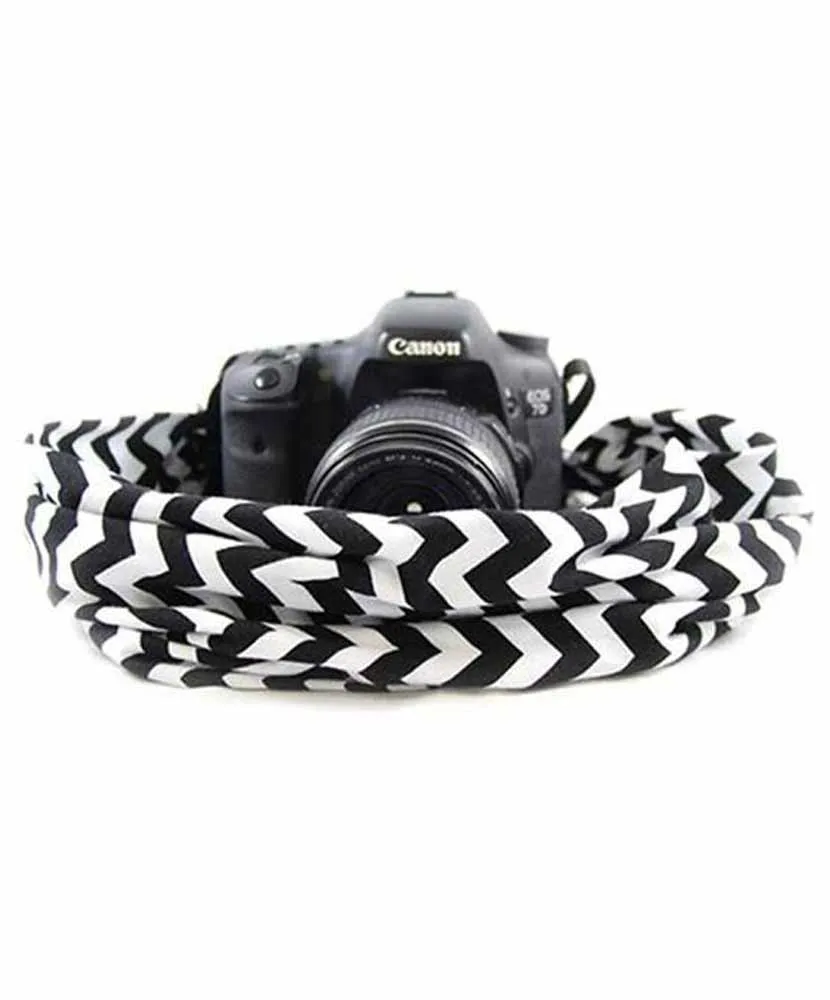 Capturing Couture Scarf Strap Chevron Black