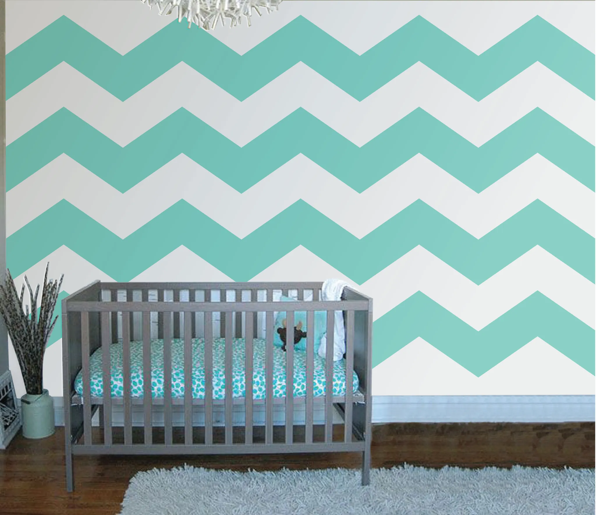 Chevron Four Paint-by-Number Wall Mural