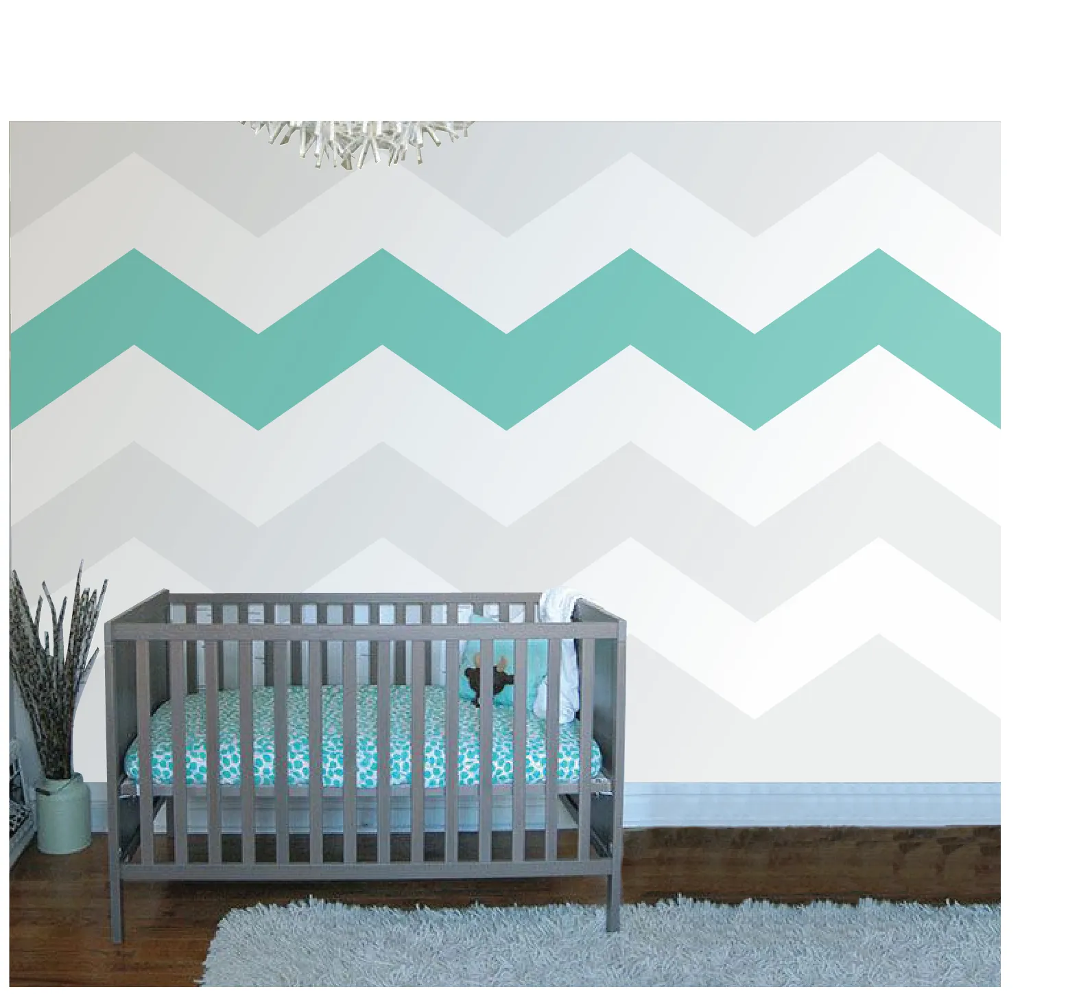 Chevron Four Paint-by-Number Wall Mural