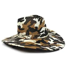 Cowboy Hat - Camouflage Brown