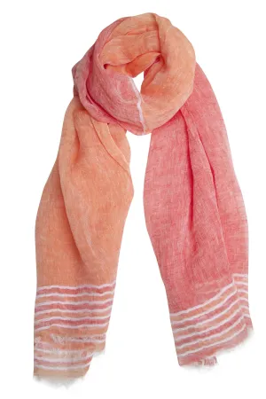 Delicate coral scarf in unique quality