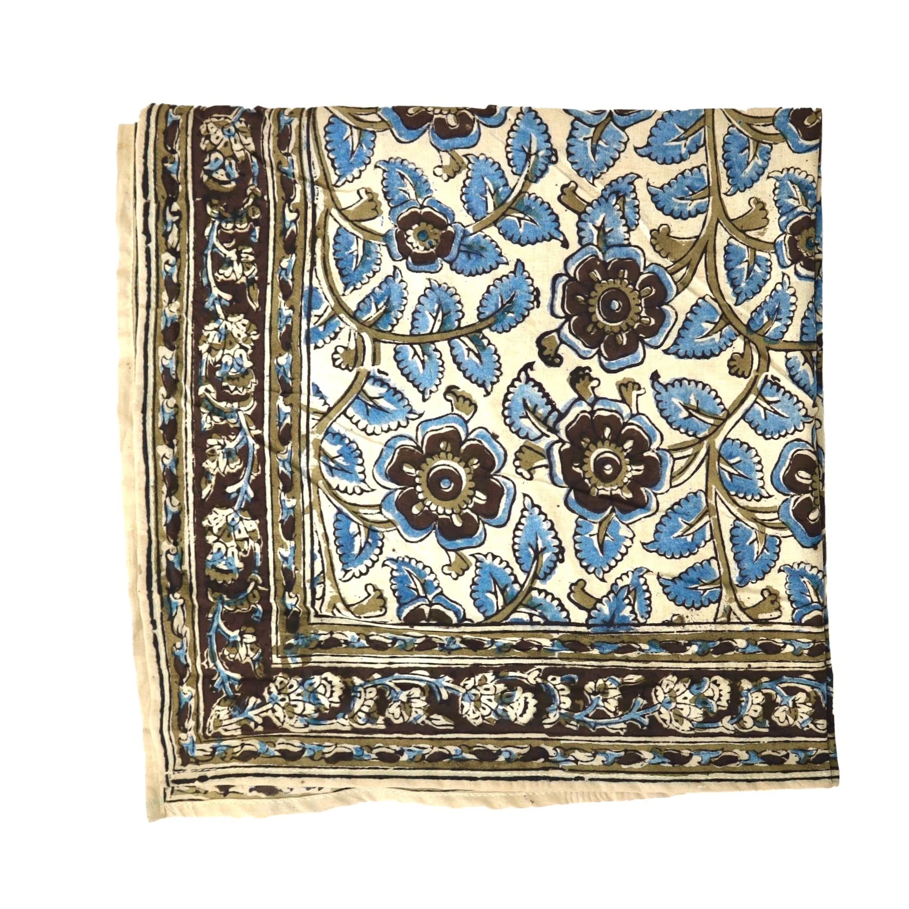 Dusky Bloom - Kalamkari Cotton Bandana (KK1434)