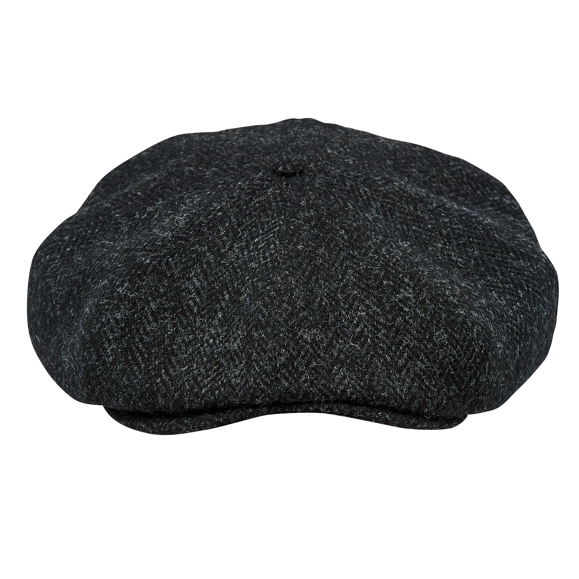 Eight Piece Cap Tweed-Black