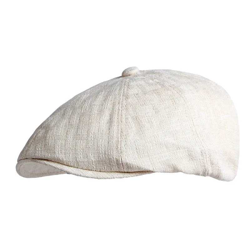 Eight Piece Cotton Thin Cotton Newsboy Cap