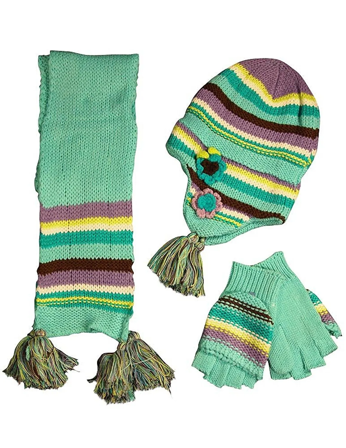 Fashion Cuties - Big Girls' Hat Scarf and Glove Set