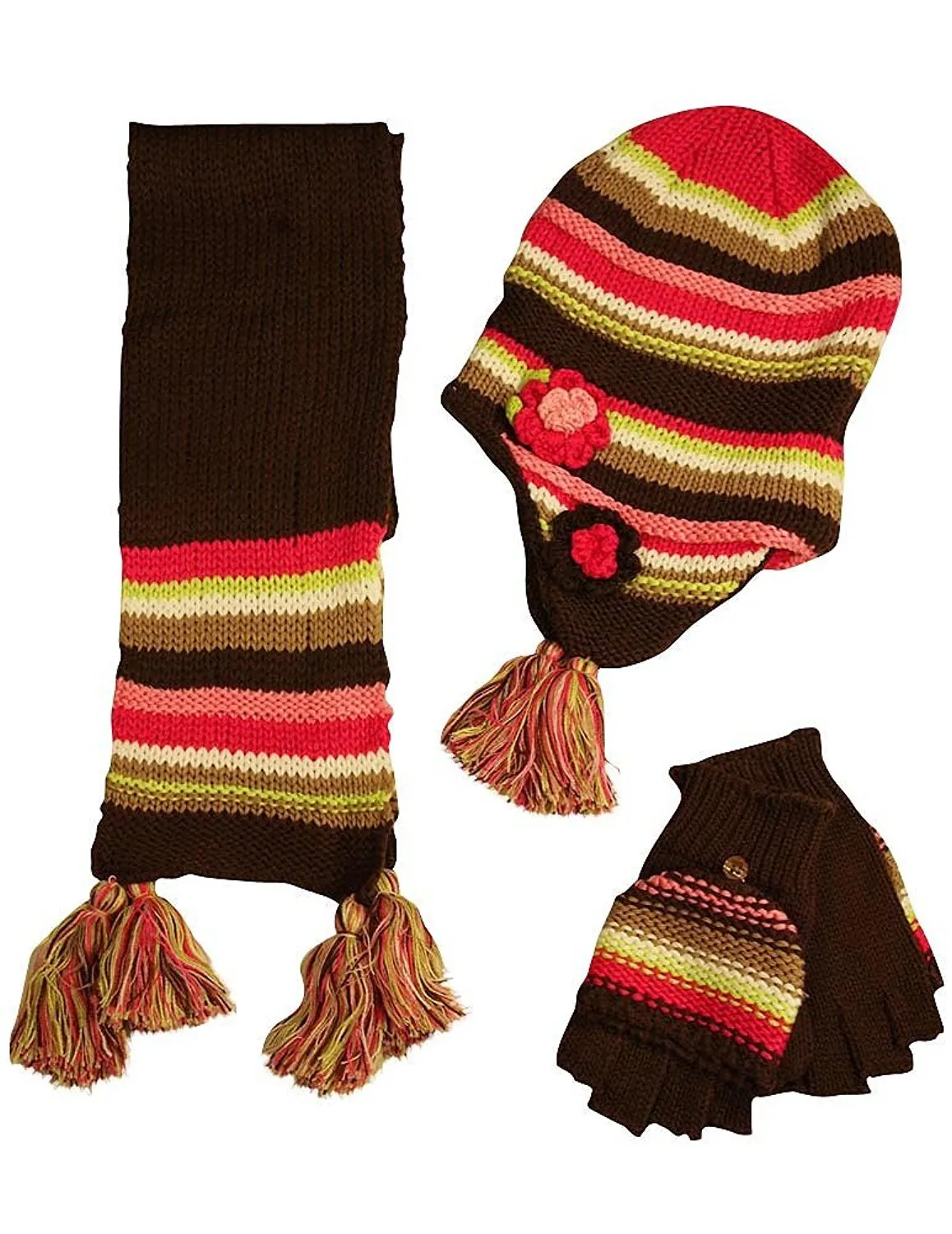 Fashion Cuties - Big Girls' Hat Scarf and Glove Set