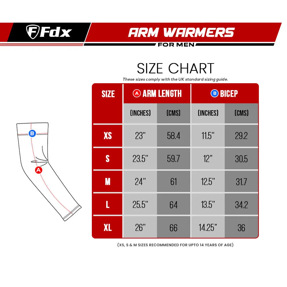 Fdx R5 Black Cycling Arm Warmers - Compression Arm Sleeves