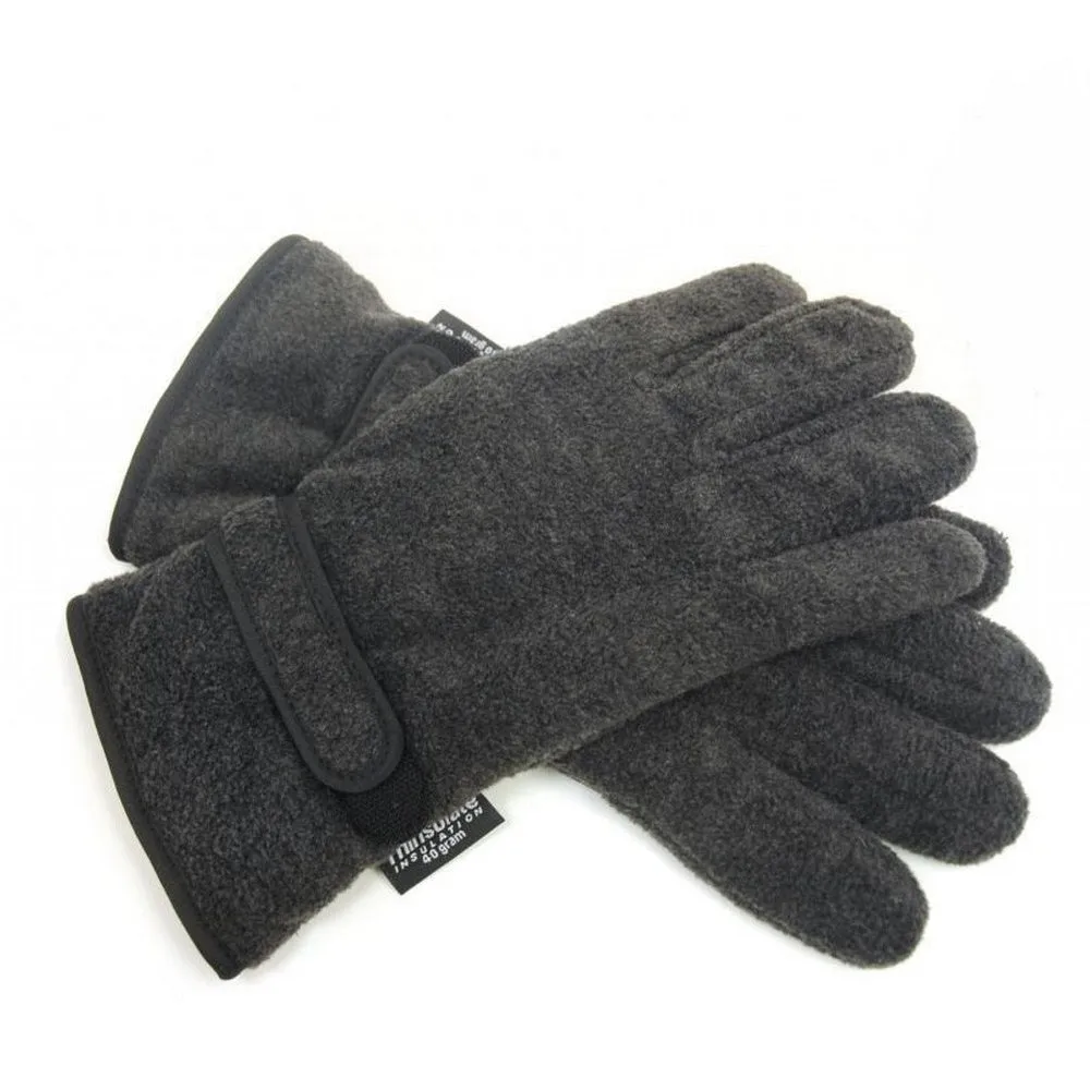 FLOSO Mens Thinsulate Thermal Fleece Gloves With Palm Grip (3M 40g)