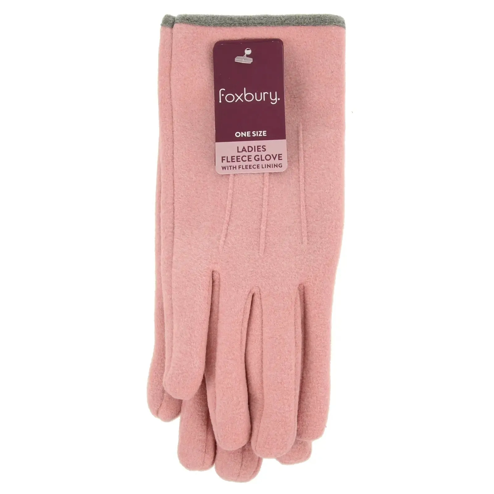 Foxbury Ladies Fleece Gloves Plush Lining Warm Winter One Size