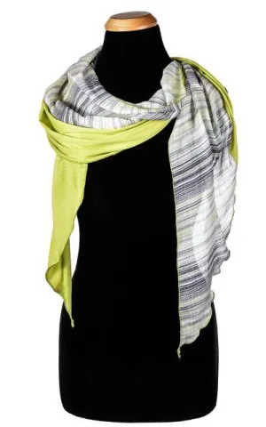 Handkerchief Scarf - Spring Linen with Martian Countryside Jersey Knit (Limited Availability)