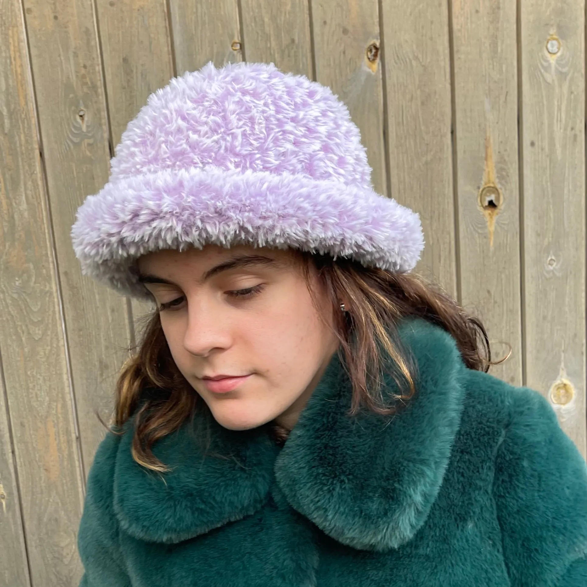 Handmade faux fur bowler hat - CHOOSE YOUR COLOUR