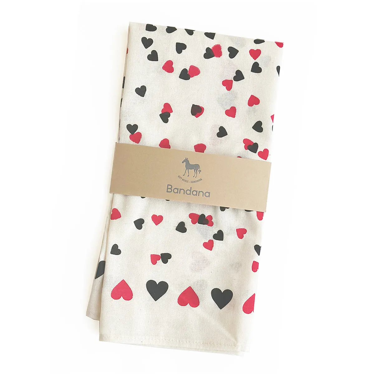 Heart confetti organic cotton bandana