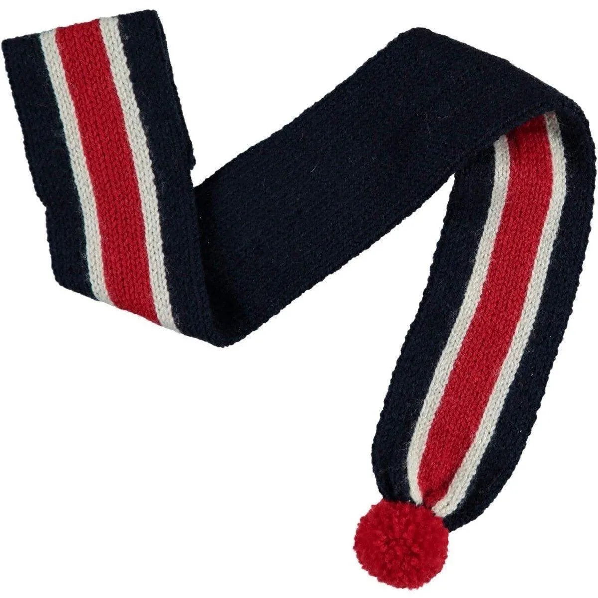 Knitted Striped Dog Scarf by Baker & Bray - Navy/Red