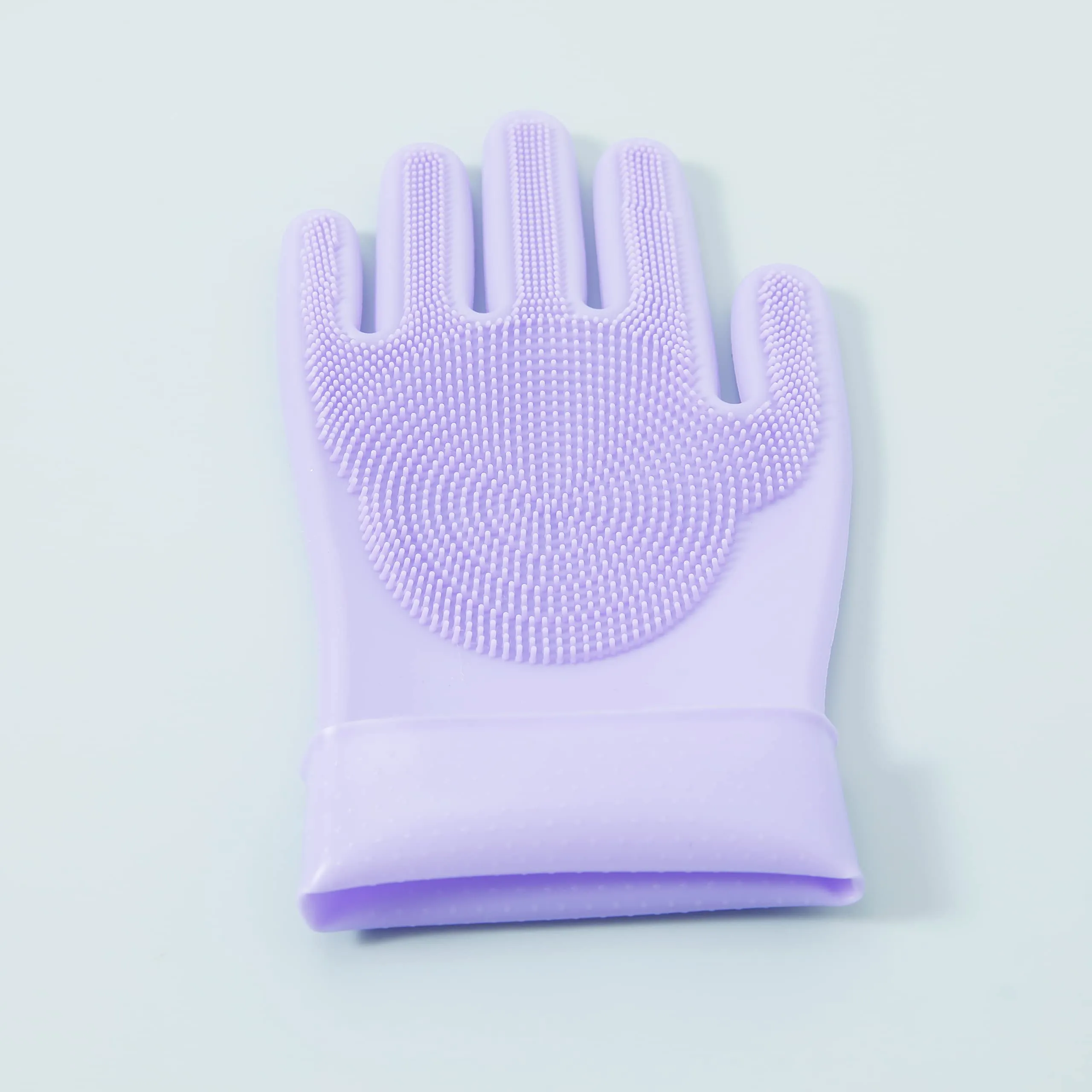 Kuber Industries Multi-Purpose Silicon Gloves For Kitchen Cleaning, Pet Grooming & Gardening|Reusable Gardening Gloves|Heat Resistant For Better Protection|Purple,Pack of5