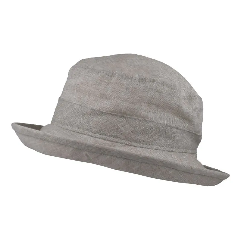 Linen Chambray Sun Protection Bowler Hat