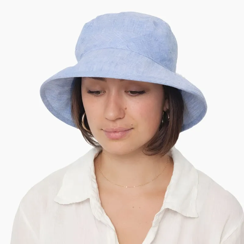 Linen Chambray Sun Protection Bowler Hat