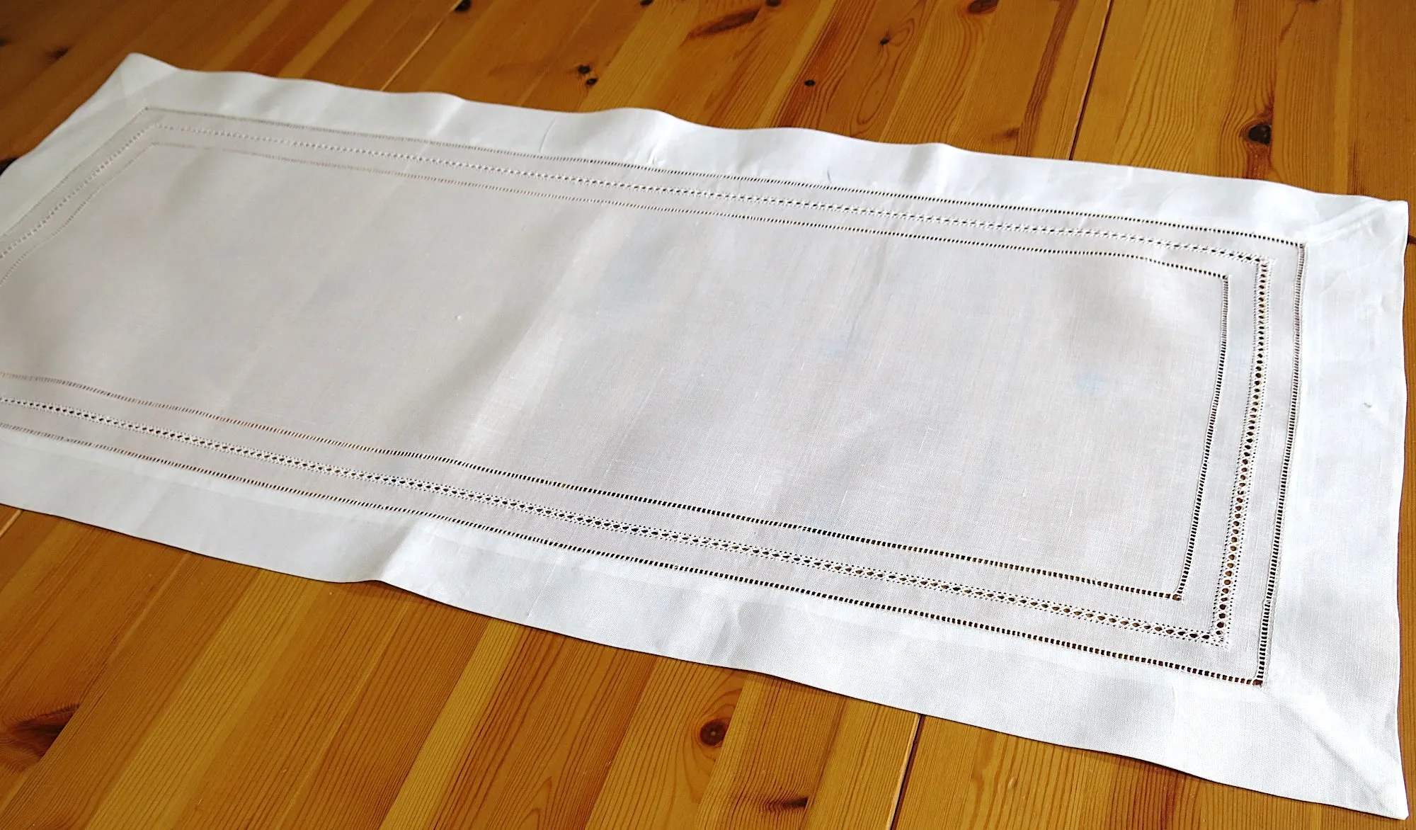 Linen Hemstitched Runner